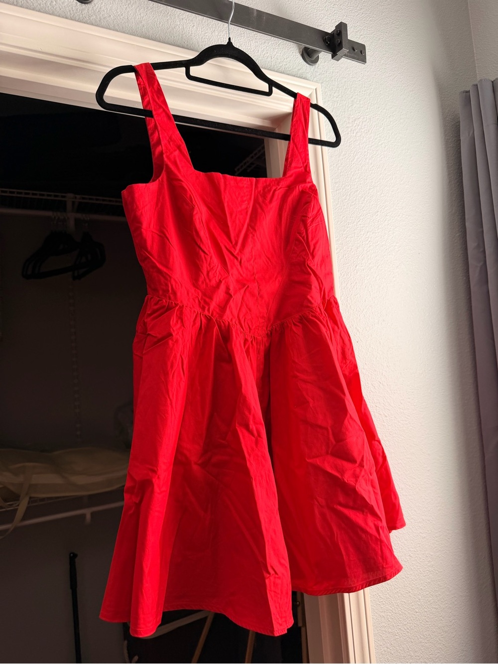 Divided Bright Red Sleeveless Fit-and-Flare Dress